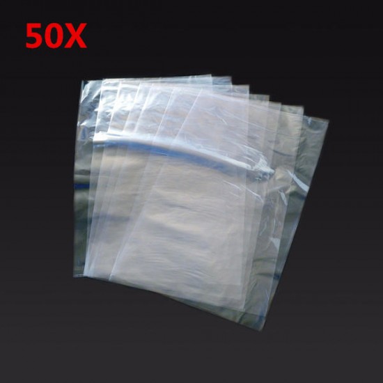 50Pcs 14x20 Inch POF Shrink Film Wrap Bags Transparent Clear Heat Seal Package Bags