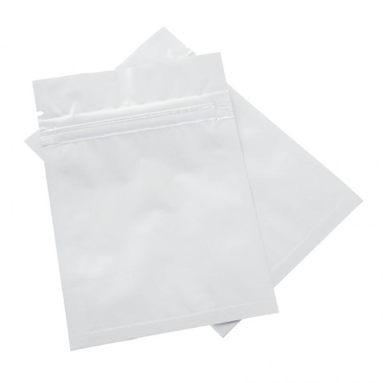 50Pcs 9x13cm Clear Front Aluminium Foil Zip Lock Bags Food Reclosable Seal Storage Packaging Bags