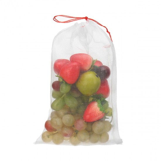 50Pcs Agriculture Garden Drawstring Mesh Net Bag Fruit Vegetable Plant Protect Anti Insect Bird 50Pcs Agriculture Garden Drawstring Mesh Net Bag Fruit Vegetable Plant Protect Anti Insect Bird