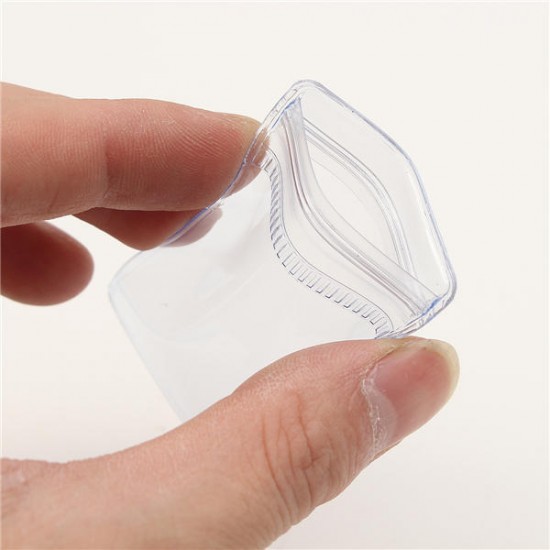 50Pcs Reclosable Ziplock Bag Self-adhesive Seal Ring Clear Plastic Bags 2x1.5 Inch