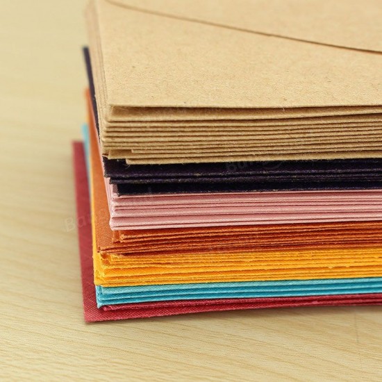 50Pcs Vintage Mini Colored Paper Envelopes for Package Gift Bank Card 50Pcs Vintage Mini Colored Paper Envelopes for Package Gift Bank Card