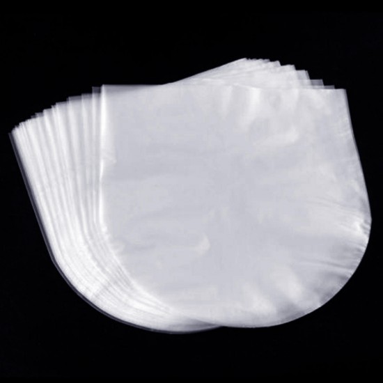 7'' 100Pcs Vinyl Record Antistatic Clear Plastic Cover Inner Sleeves LP LD Bag