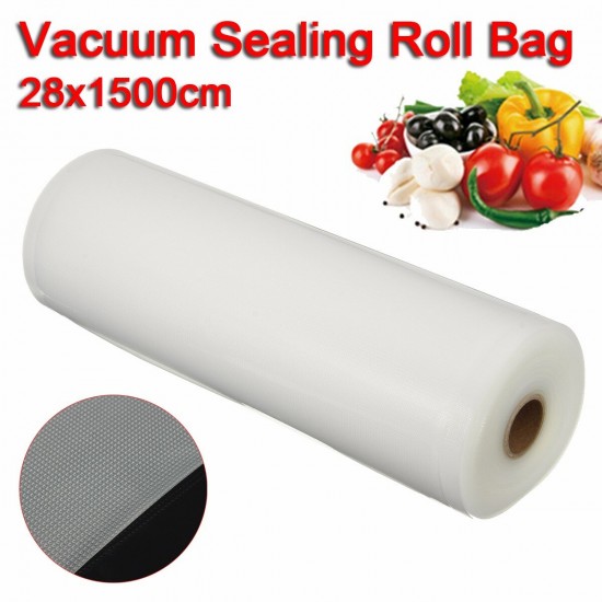 Big Size 28x1500cm Vacuum Sealing Roll Bag Storage Food Saver Kitchen Plastic Heat Seal Bags Freeze