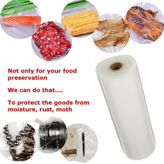 Big Size 28x1500cm Vacuum Sealing Roll Bag Storage Food Saver Kitchen Plastic Heat Seal Bags Freeze