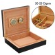 Black Cedar Wood Lined Cigar Storage Box Humidor Humidifier Case with Hygrometer