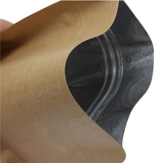 Kraft Paper Bags Aluminum Foil Packaging Stand Up With Zipper for Food Storage 130x185mm Kraft Paper Bags Aluminum Foil Packaging Stand Up With Zipper for Food Storage 130x185mm