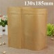 Kraft Paper Bags Aluminum Foil Packaging Stand Up With Zipper for Food Storage 130x185mm Kraft Paper Bags Aluminum Foil Packaging Stand Up With Zipper for Food Storage 130x185mm