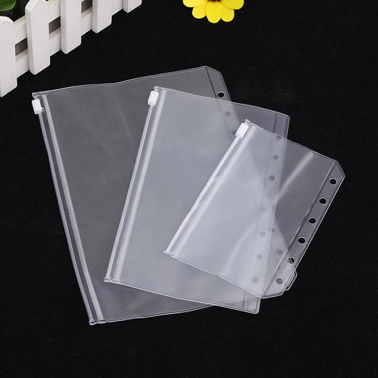 PVC Transparent File for 6 Holes Loose Leaf Spiral Binder Notebook