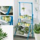 Plant Stand Flower Pot Display Multi-layer Shelf with Hanging Rod Plants Rack Holder Organizer