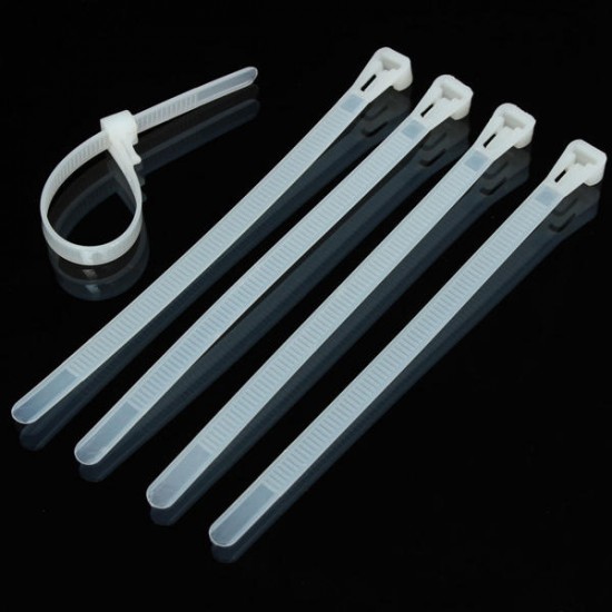 ZT06 100pcs Releasable Nylon Cable Core Wire Zip Ties Strap Strips 150/200/300mm Length ZT06 100pcs Releasable Nylon Cable Core Wire Zip Ties Strap Strips 150/200/300mm Length