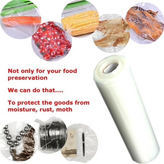 Vacuum Fresh-keeping Self Seal Ring Food Save Storage Roll Bag 500x20cm