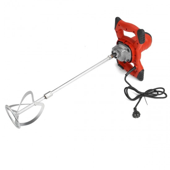 Electric Mortar Mixer 1600W Handheld Stirrer Paint Cement Grout Mixing 6 Speed