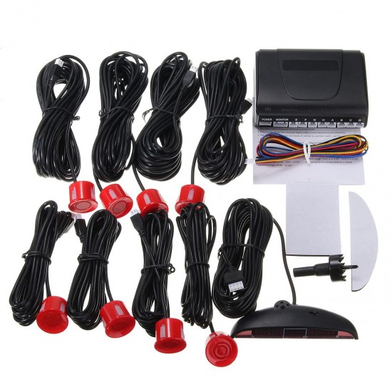 Car Reverse Backup 8 Sensor Parking And LED Display Monitor Buzzer Radar System AU