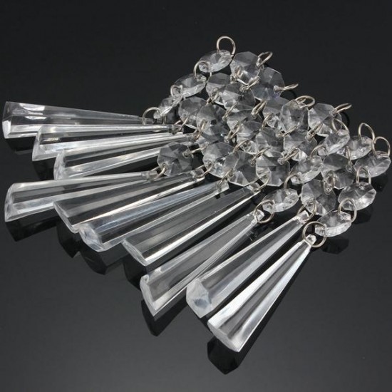 10 PCS Acrylic Crystal Beads Garland Pendants Chandelier Hanging Wedding Party Decor