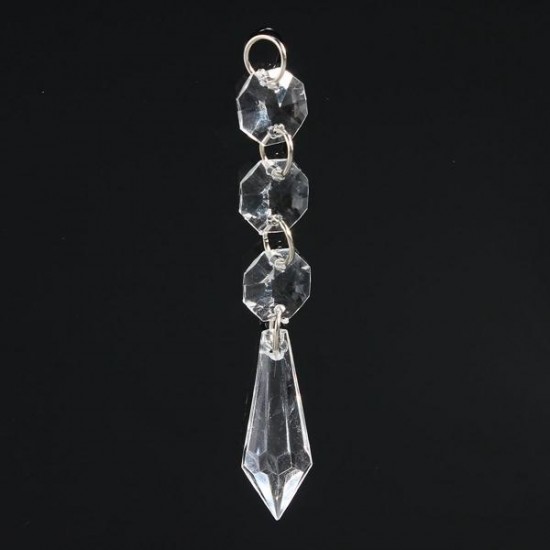 10 x Acrylic Crystal Beads Garland Chandelier Lamp Hanging Wedding Party Indoor Decor