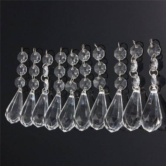 10 x Acrylic Crystal Beads Hanging Garland Chandelier Wedding Party Decor 10 x Acrylic Crystal Beads Hanging Garland Chandelier Wedding Party Decor