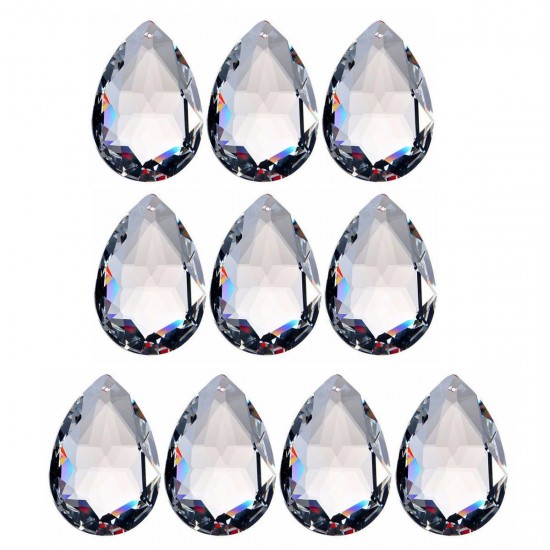 10PCS Clear Chandelier Glass Crystal Lighting Prisms Hanging Drops Pendants 38MM 10PCS Clear Chandelier Glass Crystal Lighting Prisms Hanging Drops Pendants 38MM