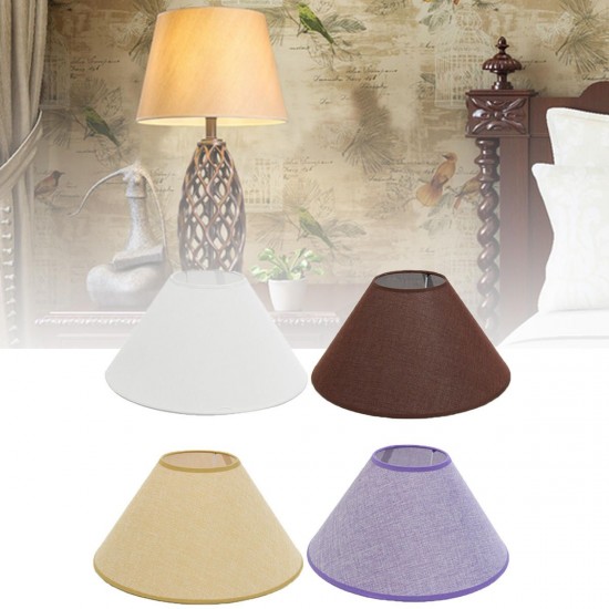 13*36*18CM Ceiling Lamp Shade Cotton Textured Fabric PVC Linen Room Table Lampshape