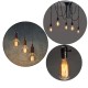 1/3/5 Heads E27 Vintage Ceiling Pendant Light Chandelier Lampholder with 1.8M Cable Line