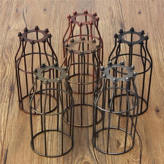 200MM DIY Vintage Pendant Trouble Light Bulb Guard Wire Cage Ceiling Hanging Lampshade 200MM DIY Vintage Pendant Trouble Light Bulb Guard Wire Cage Ceiling Hanging Lampshade