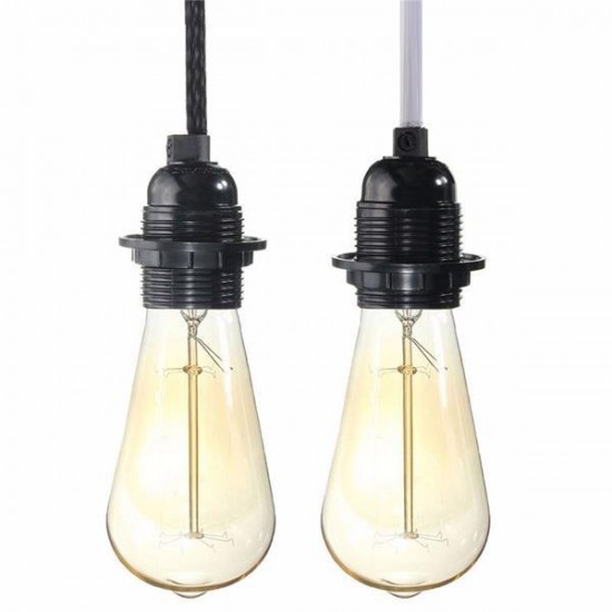 2.5M Cord E27/E26 Edison Pendant Light Holder Hanging Lamp Socket US Plug Adapter Switch