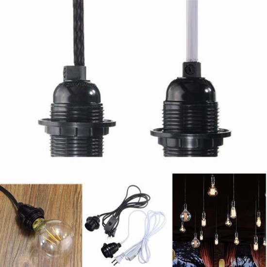 2.5M Cord E27/E26 Edison Pendant Light Holder Hanging Lamp Socket US Plug Adapter Switch 2.5M Cord E27/E26 Edison Pendant Light Holder Hanging Lamp Socket US Plug Adapter Switch
