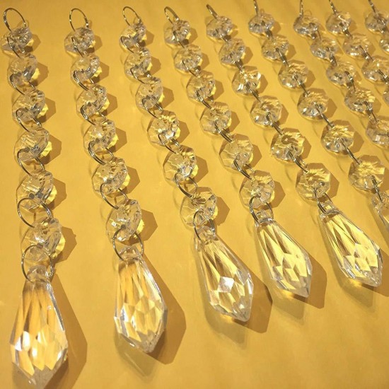 30PCS Acrylic Crystal Beads Chain Chandelier Pendant Light Garland Hanging Wedding Home Party 30PCS Acrylic Crystal Beads Chain Chandelier Pendant Light Garland Hanging Wedding Home Party