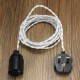 3M E27 Vintage Twisted Fabric Cable UK Plug In Pendant Lamp Light Bulb Holder Socket