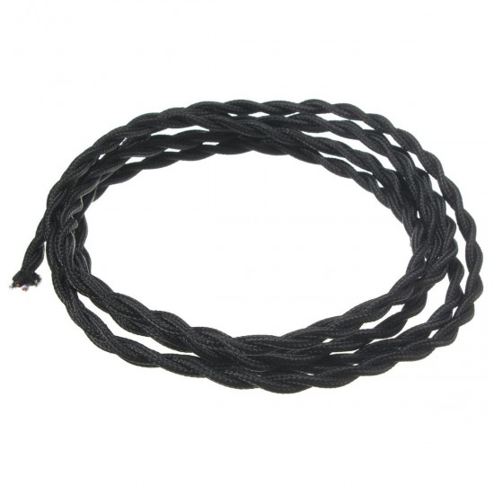 3M Vintage 0.75MM 2 Core Twist Braided Fabric Cable Wire Electric Cord For Pendant Light
