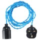 4M E27 Vintage Twisted Fabric Cable UK Plug In Pendant Lamp Light Bulb Holder Socket 4M E27 Vintage Twisted Fabric Cable UK Plug In Pendant Lamp Light Bulb Holder Socket