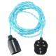 4M E27 Vintage Twisted Fabric Cable UK Plug In Pendant Lamp Light Bulb Holder Socket 4M E27 Vintage Twisted Fabric Cable UK Plug In Pendant Lamp Light Bulb Holder Socket
