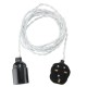 4M E27 Vintage Twisted Fabric Cable UK Plug In Pendant Lamp Light Bulb Holder Socket