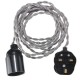 4M E27 Vintage Twisted Fabric Cable UK Plug In Pendant Lamp Light Bulb Holder Socket 4M E27 Vintage Twisted Fabric Cable UK Plug In Pendant Lamp Light Bulb Holder Socket