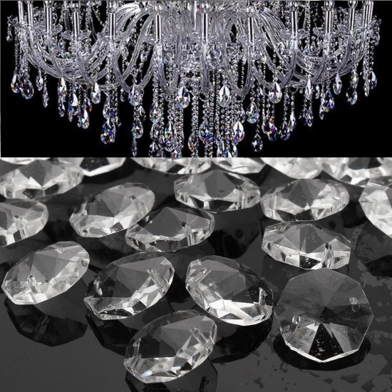 50pcs Clear Glass Crystals Chandelier Pendant Lamp Prisms Parts Hanging Drops 18MM 50pcs Clear Glass Crystals Chandelier Pendant Lamp Prisms Parts Hanging Drops 18MM