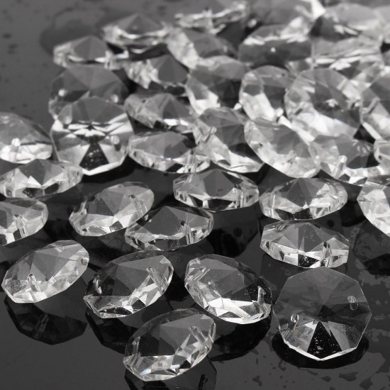 50pcs Clear Glass Crystals Chandelier Pendant Lamp Prisms Parts Hanging Drops 18MM 50pcs Clear Glass Crystals Chandelier Pendant Lamp Prisms Parts Hanging Drops 18MM