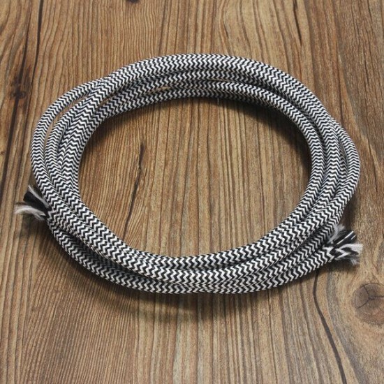 5M Vintage Colorful Twist Braided Fabric Cable Wire Electric Pendant Light Accessory 5M Vintage Colorful Twist Braided Fabric Cable Wire Electric Pendant Light Accessory