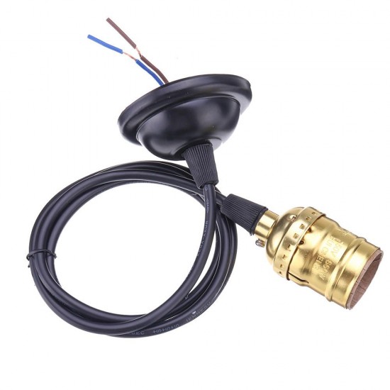 AC110V-220V E27 Golden Vintage Edison Lamp Holder Pendant Bulb Adapter Socket without Switch AC110V-220V E27 Golden Vintage Edison Lamp Holder Pendant Bulb Adapter Socket without Switch