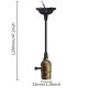 AC110V-220V E27 Vintage Retro Bronze Lamp Holder Pendant Bulb Adapter Socket with Switch