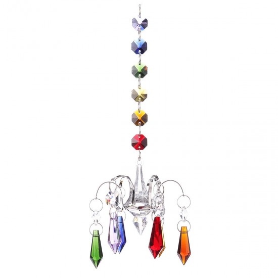 Crystal Lighting Ball Pendant Beads Chandelier Hanging Drop Prisms Suncatcher for Home Decoration