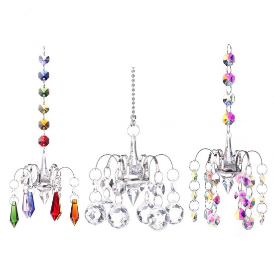 Crystal Lighting Ball Pendant Beads Chandelier Hanging Drop Prisms Suncatcher for Home Decoration