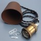 E26/E27 Retro Edison Copper Ceiling Pendent Light Base Bulb Cord Grip Holder Socket AC 110V-220V