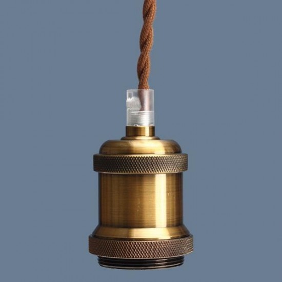E26/E27 Retro Edison Copper Ceiling Pendent Light Base Bulb Cord Grip Holder Socket AC 110V-220V
