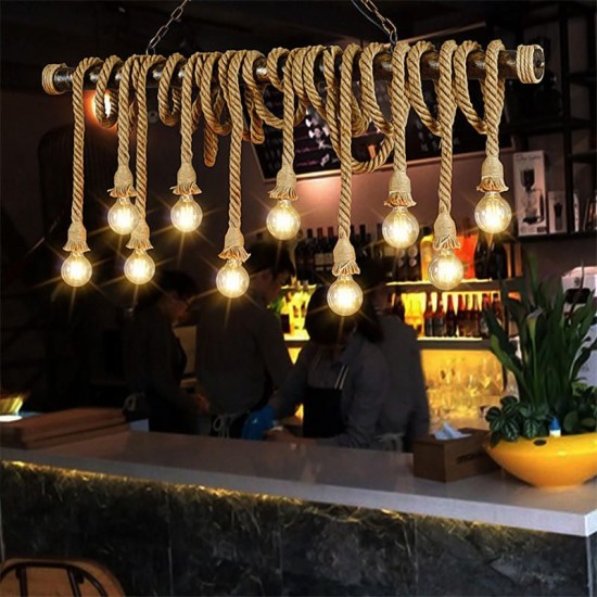 E27 1M Single Head Industrial Pendant Retro Vintage Edison Rope Ceiling Lamp Holder E27 1M Single Head Industrial Pendant Retro Vintage Edison Rope Ceiling Lamp Holder
