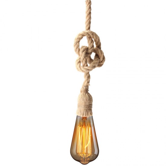 E27 1M Single Head Industrial Pendant Retro Vintage Edison Rope Ceiling Lamp Holder E27 1M Single Head Industrial Pendant Retro Vintage Edison Rope Ceiling Lamp Holder