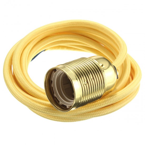 E27 2M Premium Fabric Flexible Cable Pendant Lamp Light Bulb Holder E27 2M Premium Fabric Flexible Cable Pendant Lamp Light Bulb Holder