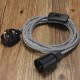 E27 3M Fabric Cable UK Plug In Pendant Lamp Light Set Fitting Vintage Bulb Holder Socket