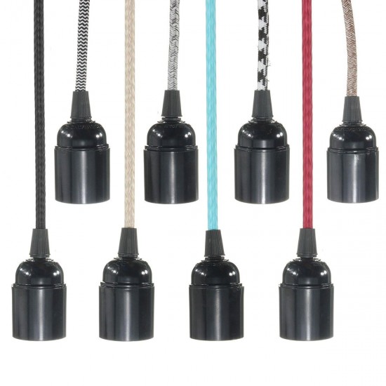 E27 4M Fabric Cable UK Plug In Pendant Lamp Light Set Fitting Vintage Bulb Holder Socket E27 4M Fabric Cable UK Plug In Pendant Lamp Light Set Fitting Vintage Bulb Holder Socket