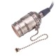 E27 Bronze Vintage Edison Light Socket Lamp Holder Pendant Bulb Adapter with Zipper AC110-220V E27 Bronze Vintage Edison Light Socket Lamp Holder Pendant Bulb Adapter with Zipper AC110-220V