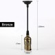 E27 Bronze Vintage Edison Light Socket Lamp Holder Pendant Bulb Adapter with Zipper AC110-220V