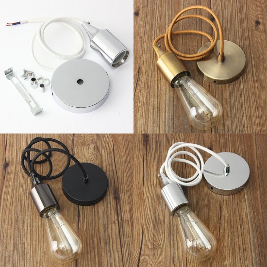 E27 Ceiling Rose Braided Fabric Flex Pendant Lamp Holder Light Hanging Fitting E27 Ceiling Rose Braided Fabric Flex Pendant Lamp Holder Light Hanging Fitting